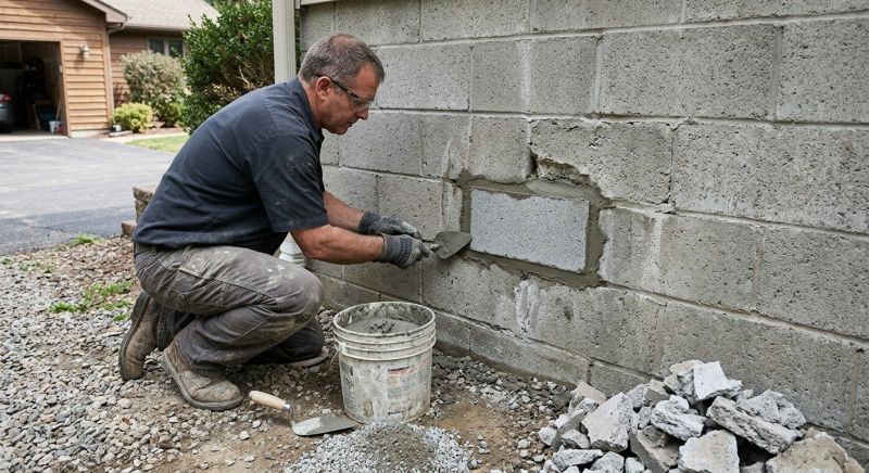 Cinder Block Wall Repair in Queens County, NY