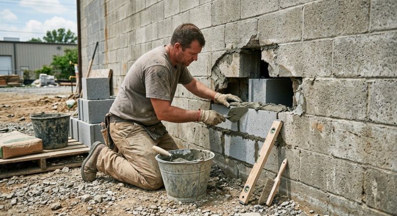 Cinder Block Wall Repair in West Milford, NJ