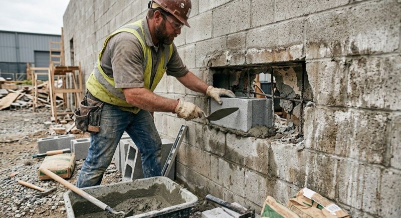 Cinder Block Wall Repair in Westchester County, NY